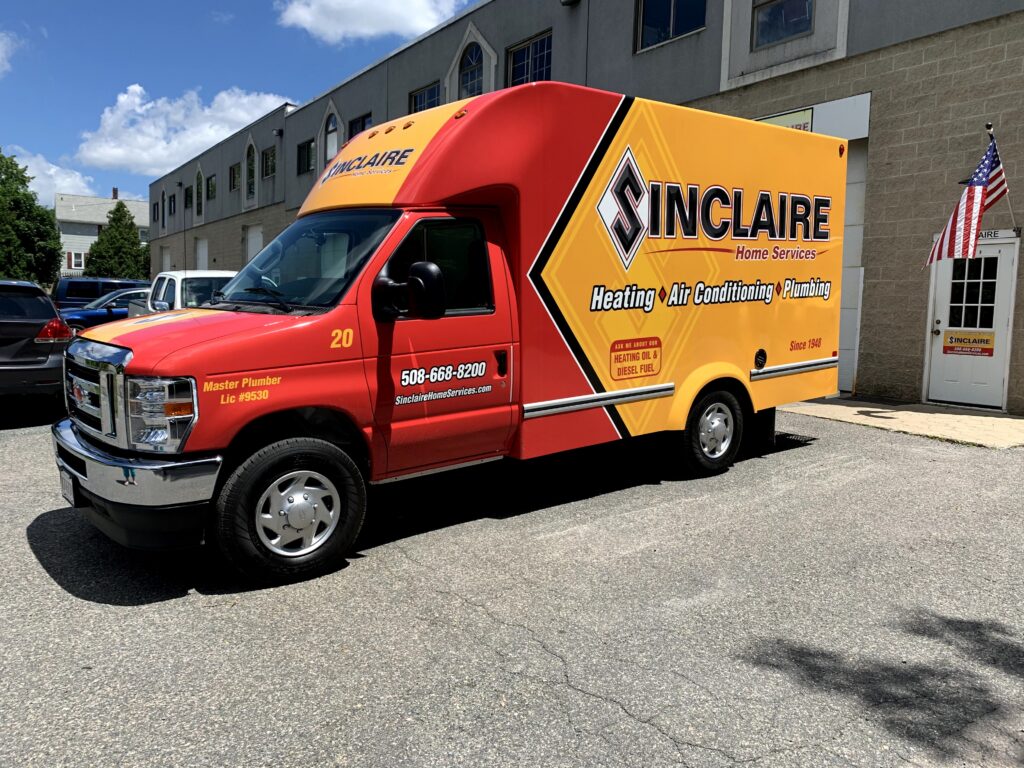 Sinclaire Home Services Truck ready to help home s in Walpole